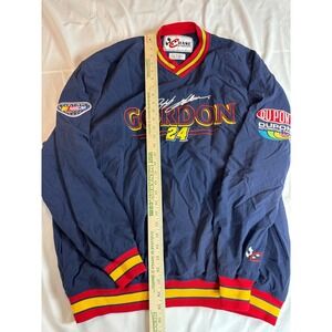 Chase Authentics NASCAR Jeff Gordon 24 Windbreaker Pullover Navy Blue Mens XL